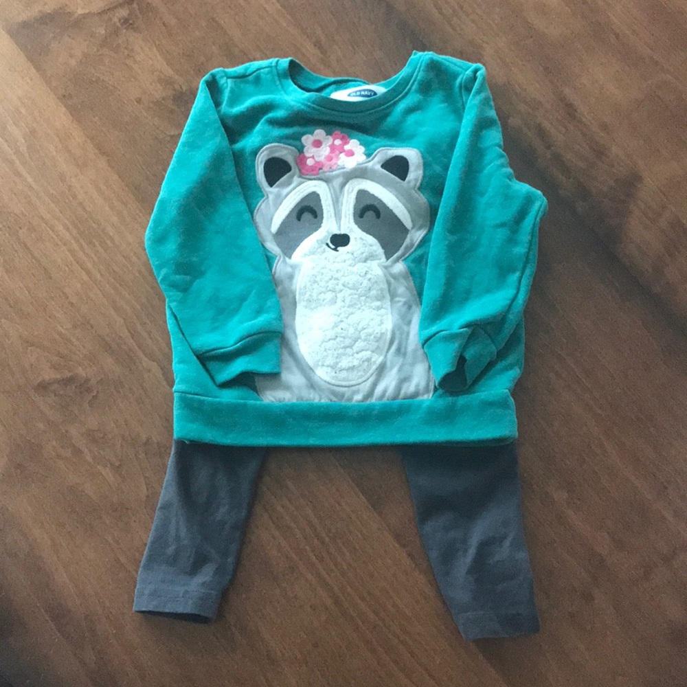 2T sweatshirt and leggings